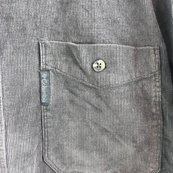 Columbia Men's Grey Corduroy Button Down Size L - Picture 6 of 8